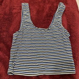 Striped cropped tank